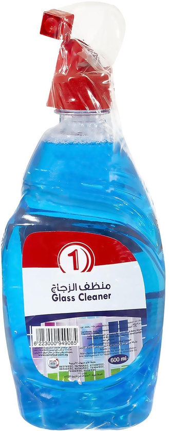 N1 Aqua Glass Cleaner Trigger Spray - 600ml + Aqua Refill Bottle - 600ml
