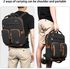 Lokass Student Laptop Backpack Water Resistant Travel Bag -black
