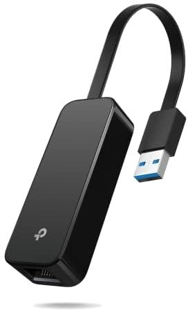 محول USB الى ايثرنت لاجهزة تي بي لينك (UE306) - محول قابل للطي USB 3.0 الى شبكة جيجابت ايثرنت، يدعم نظام التشغيل ويندوز 10/8.1/8/7، متوافق مع نينتندو سويتش، بخاصية التوصيل والتشغيل
