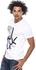 Calvin Klein Jeans 41WK926 V-Neck T-shirt for Men - L, White