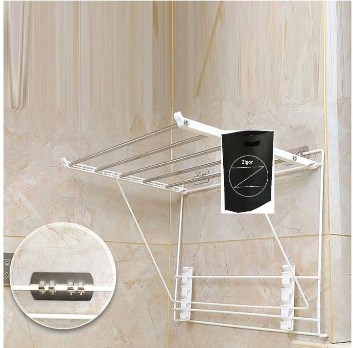 Stainless Steel Foldable Wall Mounted Clothes Hanger+zigor Special Bag