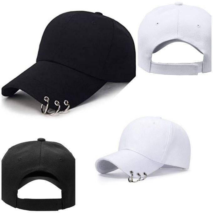 Two Rings Cap For Girls Black And White
