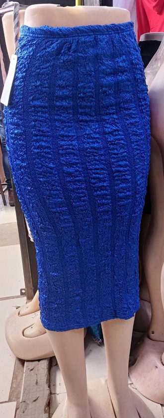 Fashion Ladies Bodycon Skirt-Blue
