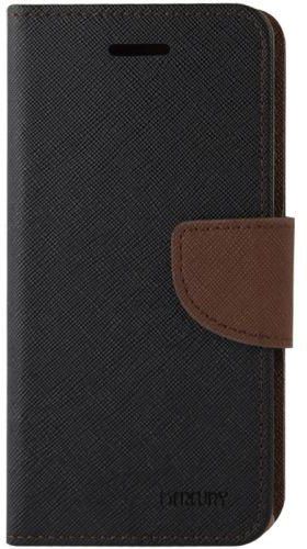 Leather purse LG G 4, Black and brown