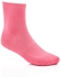 Mr Joe Thick High Ankle Plain Socks With Ribbed Hem - Pink