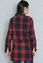 Checked PU Pocket Belted Shirt