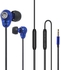 L'Avvento (HP66L) Sleeping Earphone With Mic 3.5mm With Volume Control - Blue