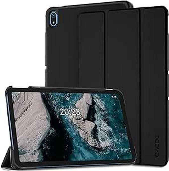 Smart Case Compatible with Nokia T20 Tablet with Pencil Holder and Soft Silicone Back Full Body Protection, Auto Wake/Sleep (Black)