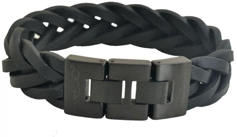 Parejo Leather Bracelet for Men, Black