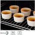 DOWAN 4 oz Ramekins - Ramekins for Creme Brulee Porcelain Ramekins Oven Safe, Classic Style Ramekins for Baking Souffle Ramekins Bowls, Set of 6, White