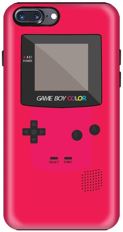 Stylizedd Apple iPhone 7 Plus Dual Layer Tough Case Cover Matte Finish - Gameboy Color - Pink