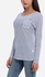 OR Sheer Striped Top - Blue & White