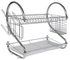 2 Tier Stainless Steel Dish Drainer Drying Rack.