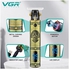 VGR ماكينة تشذيب الشعر الاحترافية مزوده بشاشة ليدv228