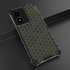 Dl3 Mobilak Case For Vivo Y02S / Vivo Y16 4G, [Honeycomb Design] Drop Protection, Ultra Thin TPU + PC Transparent Silicone Protective Case, Shockproof Cover - Black