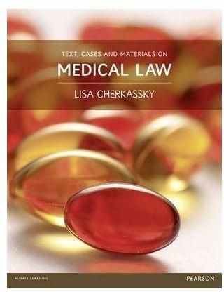 Generic Text, Cases And Materials On Medical Law By Lisa Cherkassky