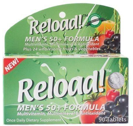 Reload Reload! Men's 50+ Formula Multivitamin, Multimineral And Antioxidant X90
