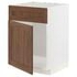 METOD Base cabinet f sink w door/front, white/Vedhamn oak, 60x60 cm - IKEA