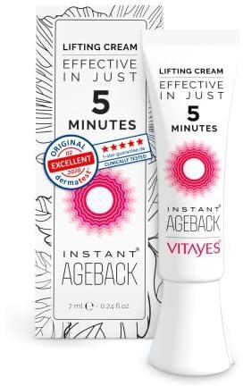 VITAYES Instant Ageback Lifting Cream, Dark Circle Bags Under Eye Remover, Anti Wrinkle and Fine Lines Face Lift Cream 0.24 Oz