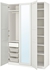 PAX / TYSSEDAL Wardrobe combination - white/mirror glass 150x60x236 cm