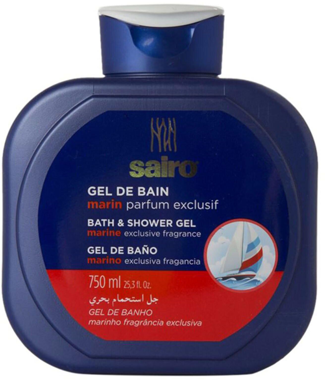 Sairo bath &amp; shower gel marine exclusive fragancia 750 ml