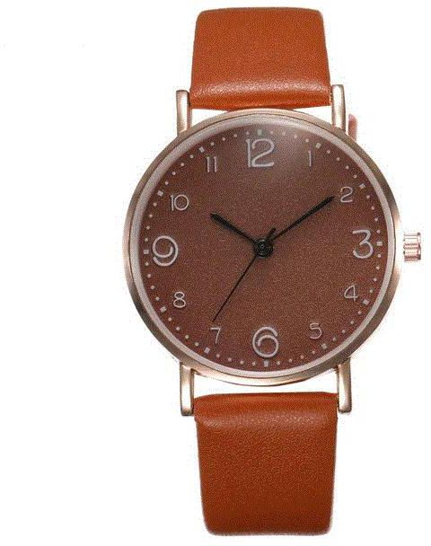 2021 High quality Fashion Women's Luxury Leather Band Analog Quartz WristWatch Golden Ladies Watch Women Clock
