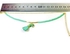 Bracelet composed of a double catenary plated in gold and pearl Green -3152