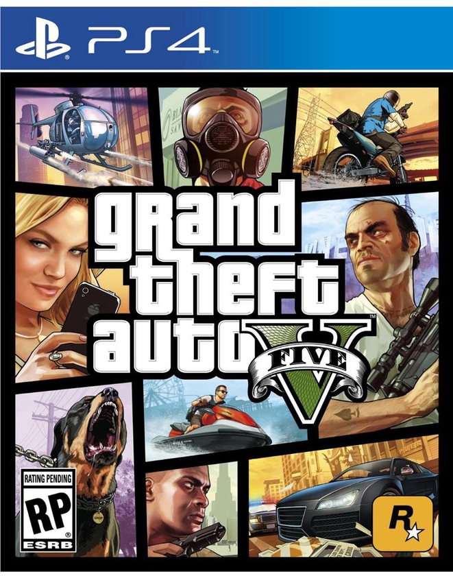 Rockstar Games Grand Theft Auto 5 for PS4 - PS4, Pegi 18, Action- Adventure
