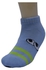 White Flower Cotton Above Ankle Sock Shape Eyes For Unisex-Baby Blue-2 Years