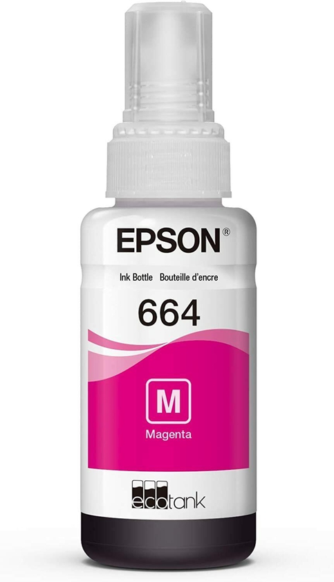 Epson T6643 Ecotank Magenta Color Ink Bottle 70ml Original Refill Ink