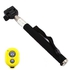 Retractable Selfie Monopod Black with Bluetooth Wireless Remote Shutter Yellow for Smartphones