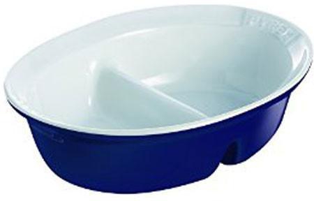 Pyrex 28x22cm Ceramic Divider Oven Dish / Blue  - White