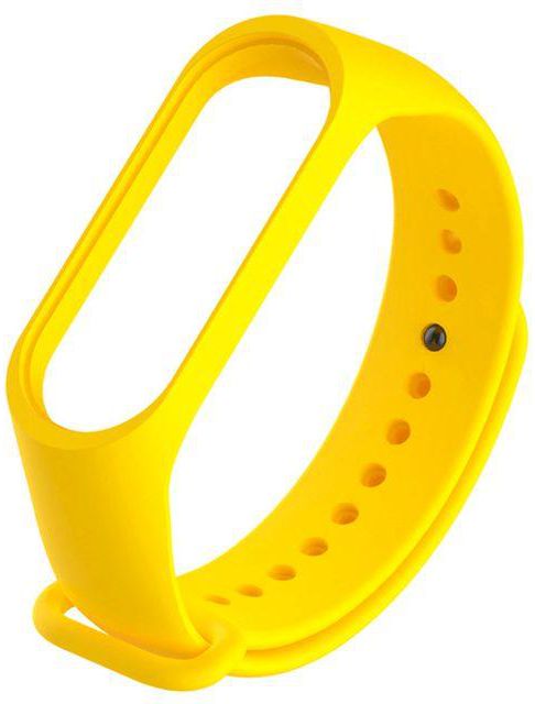 Sports Silicone Wrist Strap For Xiaomi Mi Band 3 / 4 - Yellow