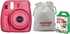 Fujifilm Instax Mini 8 Instant Film Camera Red with White Pouch and 10 Film Sheet