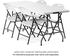 Creative Plastic & Steel Outdoor Folding Chair (96.52 x 20.32 x 48.26 cm, White)