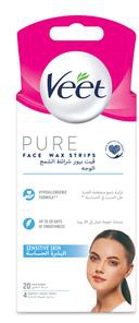 Veet Pure Face Wax Strips Sensitive Skin 20pcs