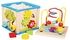 لعبة تعليمية خشبية ممتعة متعددة الوظائف بتصميم صندوق خرز للأطفال 16x30x16سم