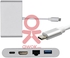 4 in 1 USB3.1 Type-C to HDMI 4K, Gigabit Ethernet (RJ45 Port), USB & Type-C Superspeed+ Multiport Adapter
