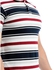 Andora Pique Striped Short Sleeves Polo Shirt - Navy Blue