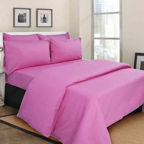 Spice Bedsheets Plain Pink Duvet Set, Pink Duvet Cover