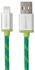 Boompods 2m USB cable Retro Cable, Green