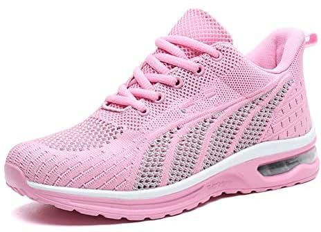 ANYHUG Womens Platform Sneakers Running Shoes Ladies Breathable Sneakers Summer Light Mesh Air Cushion Women Sports Shoes Outdoor Lace Up Training Shoes (Size : 37)