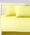 Fitted Bedsheet Set Queen Size Size Microfiber Material Light Weight Soft Feel Everyday Use 90 GSM 1 Bed Sheet And 2 Pillow Case Lime Yellow Color