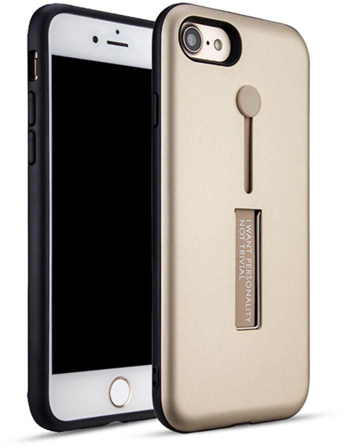 Plastic Drop Resistant Bracket Case Cover For Apple iPhone 6 Gold 4.7 inch