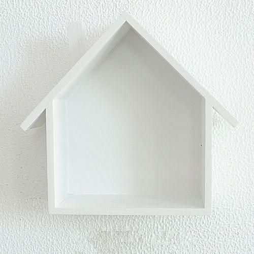 Generic Wall Deocr Colourful House Shape Hanging Storage Shelf - White