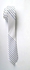 Smartlook Men's Slim Fit Tie - White With Blue And Black Stripe