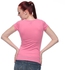U.S. Polo Assn. 2121200H1CK-AZPK V Neck T-Shirt for Women - XL, Pink