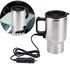 مج قهوة كهربائي من سترونرليو 12 فولت 450 مل مصمم من الستانلس ستيل، يمكن وضعه في السيارة عند السفر، مج حراري للشاي والقهوة