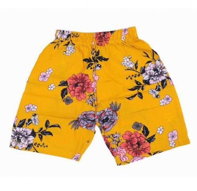 Arafah Girls' Green Shorts - Elegant Design - Yellow
