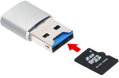 USB 3.0 Mini Card Reader/MICRO SD/SDXC Aluminum TF Card Reader SL